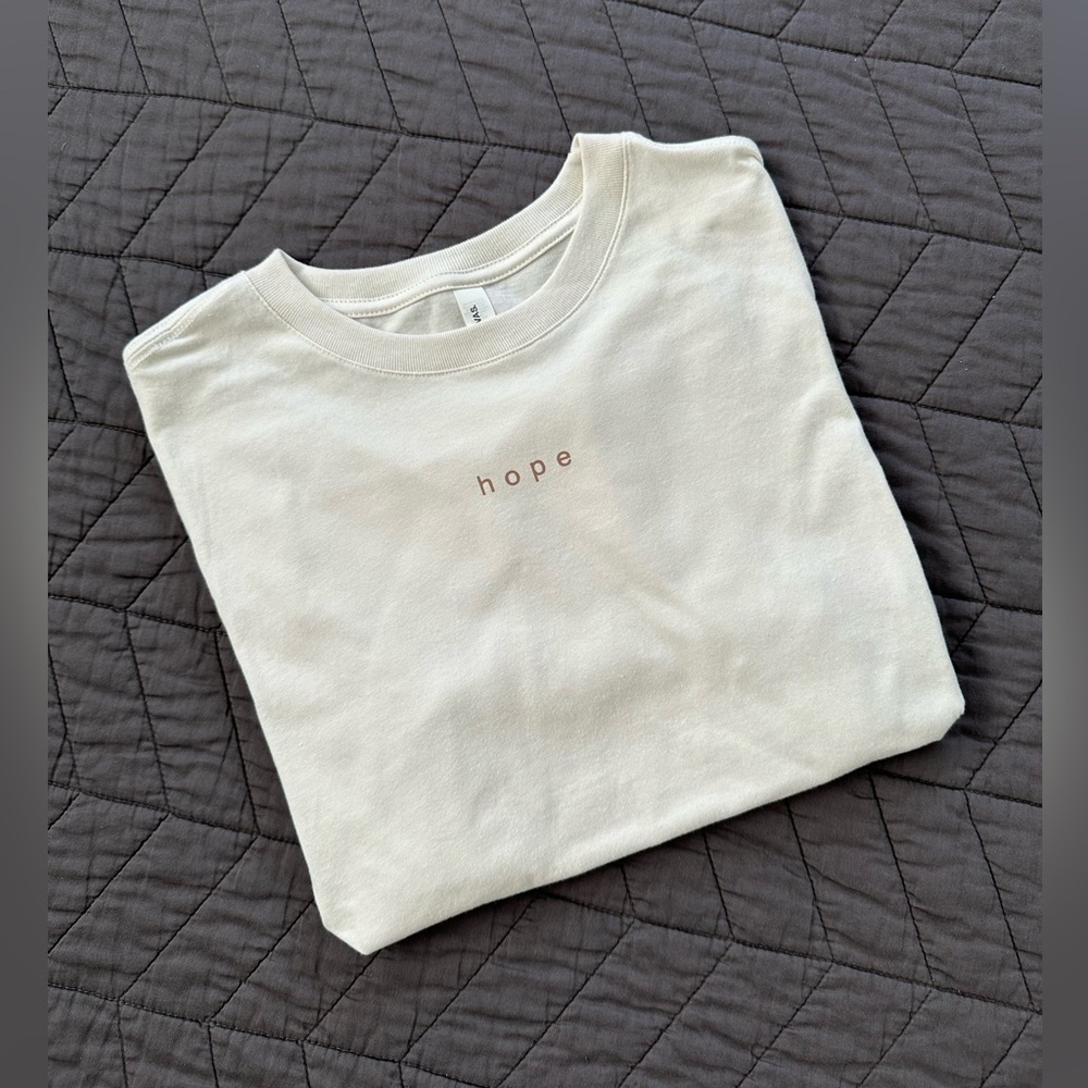 Hope Classic T Shirt | Inspirational Minimal Tee in Vintage White
